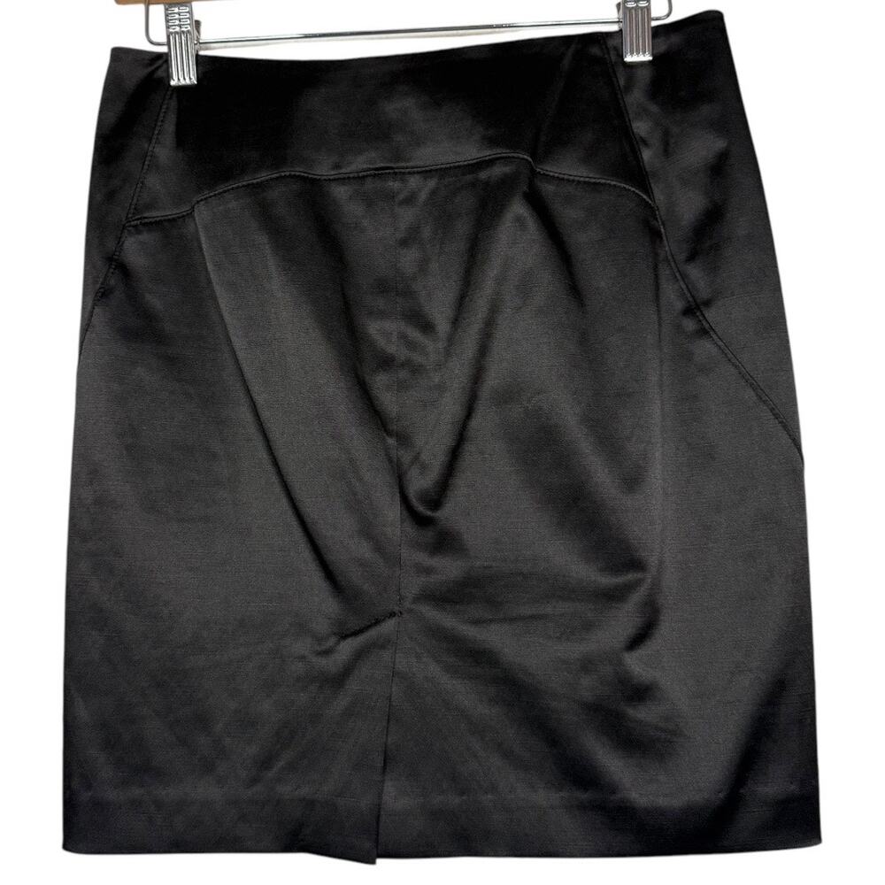 bebe black stretchy shiny pencil skirt Size 4 - Picture 6 of 9